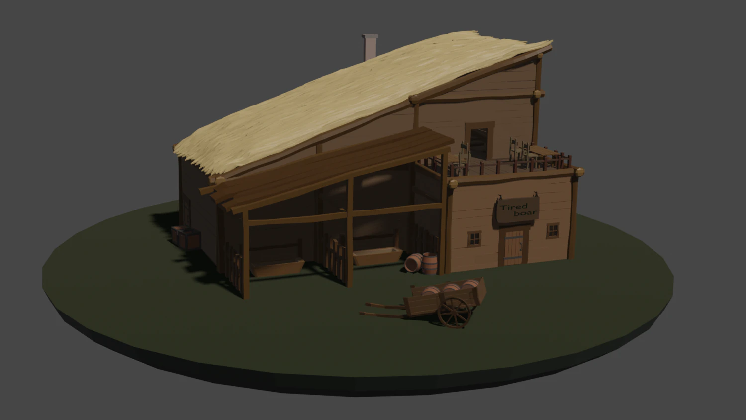 tavern game-ready 3D Model .c4d .max .obj .3ds .fbx .stl .blend 