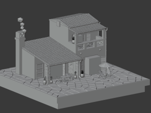 Greek House Modello 3D