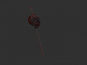 head on a spear Modello 3D
