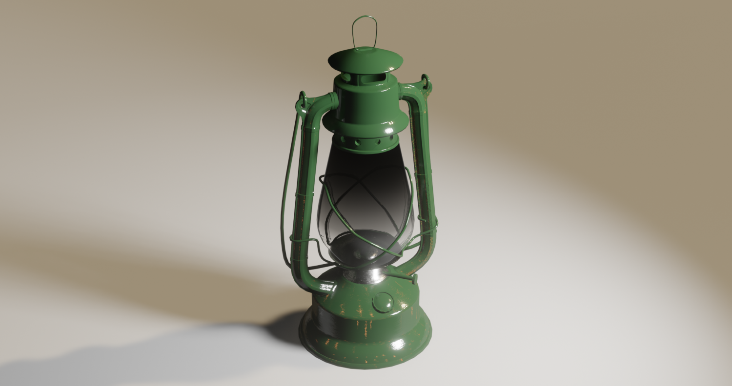 Old kerosene lantern low-poly 3D Model in Lamp 3DExport
