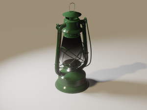 Old kerosene lantern low-poly 3D 모델