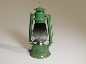 Old kerosene lantern low-poly 3D 모델