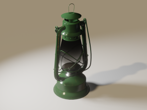 Old kerosene lantern low-poly 3D 모델