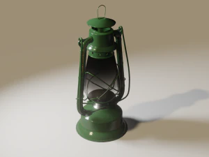 Old kerosene lantern low-poly 3D Model