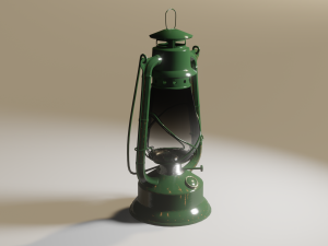 Old kerosene lantern low-poly 3D 모델