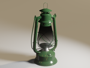 Old kerosene lantern low-poly 3D 모델