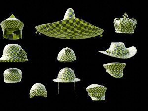 20 Different Hats 3D Модель