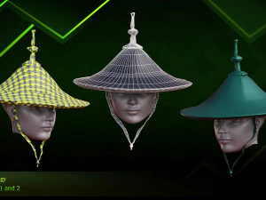20 Different Hats 3D Model