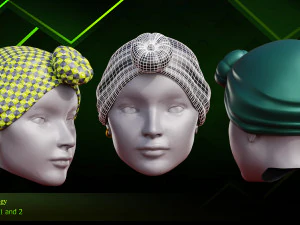 20 Different Hats 3D Model