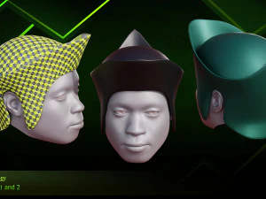 20 Different Hats 3D Model
