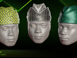 20 Different Hats 3D Model
