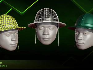 20 Different Hats 3D Model