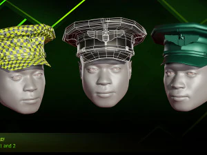 20 Different Hats 3D Model