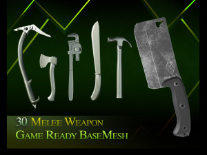 30 Melee weapon 3D Model