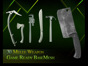 30 Melee weapon 3D 模型