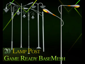 20 लैंप पोस्ट 3D मॉडल