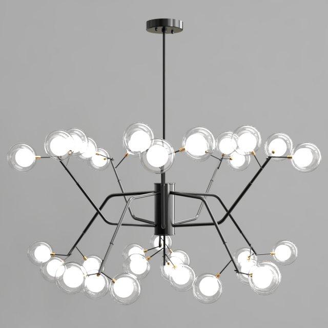 nordic style magic bean chandelier 3D मॉडल .c4d .max .obj .3ds .fbx .stl .blend 
