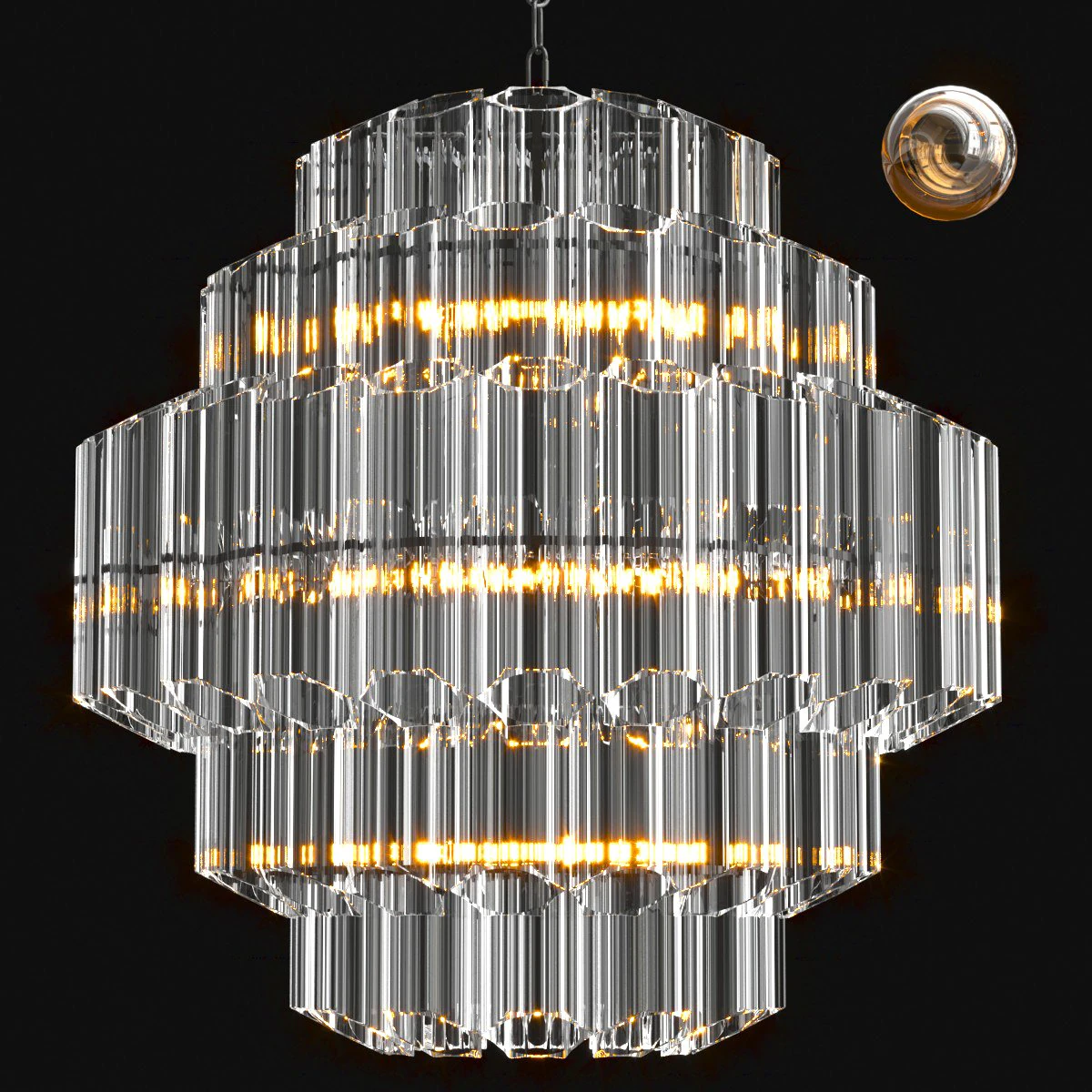 vittoria chandelier 3D Model .c4d .max .obj .3ds .fbx .stl .blend 