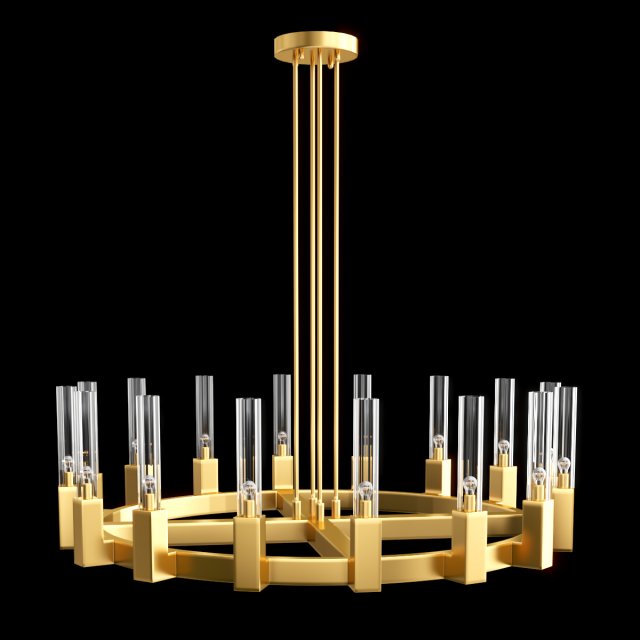 villa restaurant pendant chandelier Modelo 3D .c4d .max .obj .3ds .fbx .stl .blend 