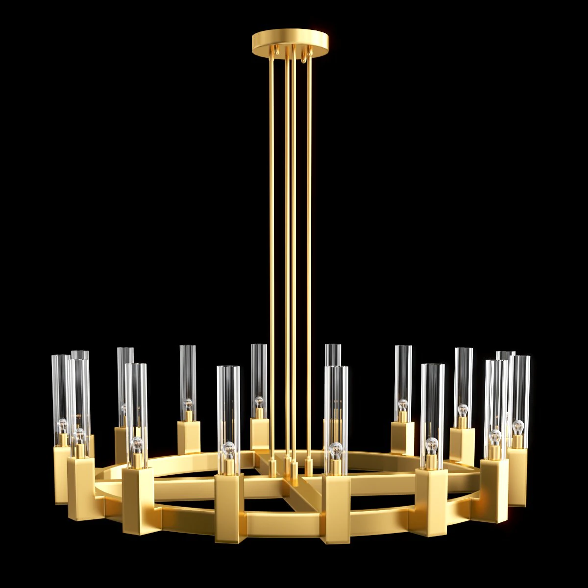 villa restaurant pendant chandelier 3D Model .c4d .max .obj .3ds .fbx .stl .blend 