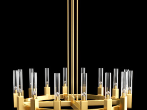 villa restaurant pendant chandelier 3D Model