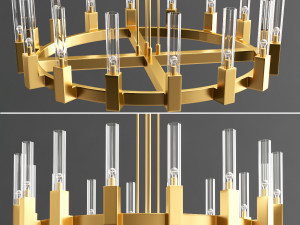 villa restaurant pendant chandelier Modelo 3D