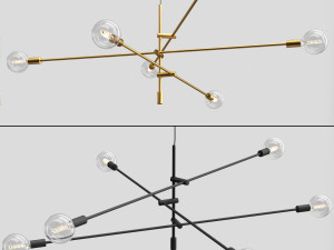 vintage edison bulb pendant lamp 3Dモデル