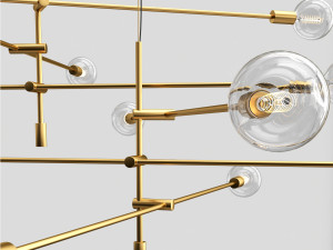 vintage edison bulb pendant lamp 3Dモデル