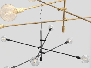 vintage edison bulb pendant lamp 3Dモデル