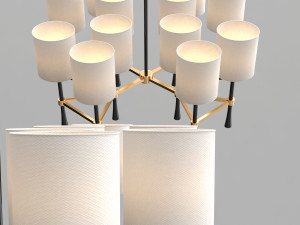 leland chandelier Modello 3D