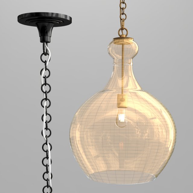 flynn recycled glass pendant 3D in 3DExport