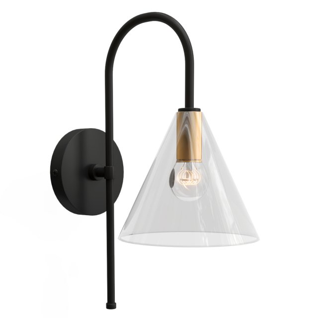 claremont flared glass sconce 3D Модель .c4d .max .obj .3ds .fbx .stl .blend 