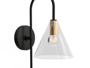 claremont flared glass sconce Modelo 3D