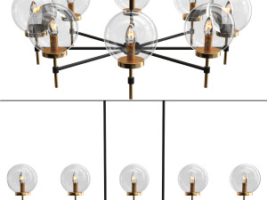 glass chandelier collection Modelo 3D