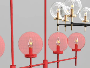 glass chandelier collection 3D Model