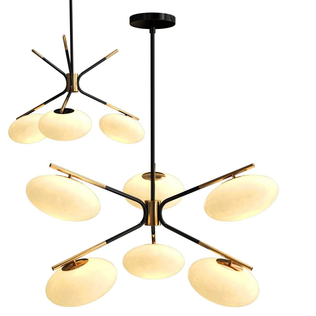 champignon chandelier 3D Model .c4d .max .obj .3ds .fbx .stl .blend 