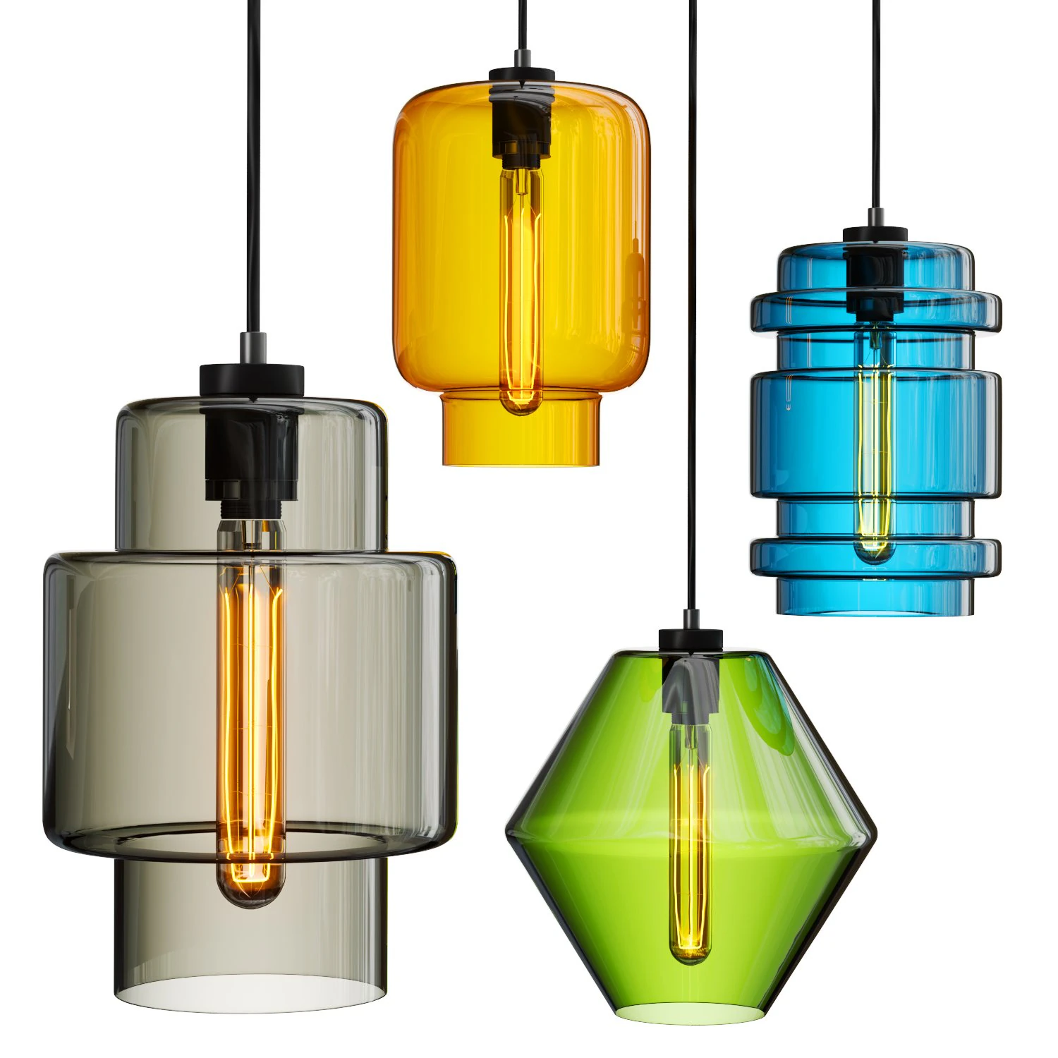 MULTICOLOR GLASS 4 CG Textures .c4d .max .obj .3ds .fbx .stl .blend 