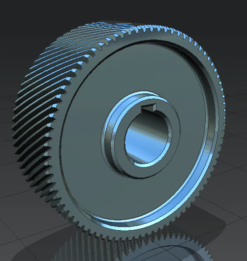 helical gear 3D Model .c4d .max .obj .3ds .fbx .stl .blend 
