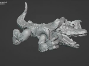 LEATHERHEAD TMNT VINTAGE Modello di stampa 3D