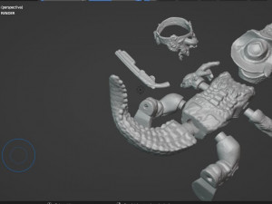 LEATHERHEAD TMNT VINTAGE 3D Print Model