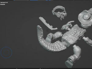 LEATHERHEAD TMNT VINTAGE 3D Print Model