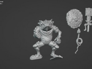 TMNT NAPOLEON BONAFROG VINTAGE Model Cetak 3D