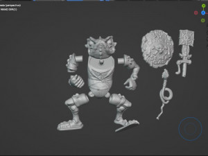 TMNT NAPOLEON BONAFROG VINTAGE Model Cetak 3D