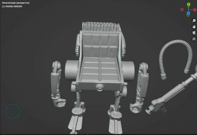 TMNT ANDROID KRANG SILLA 3D printmodel .c4d .max .obj .3ds .fbx .stl .blend