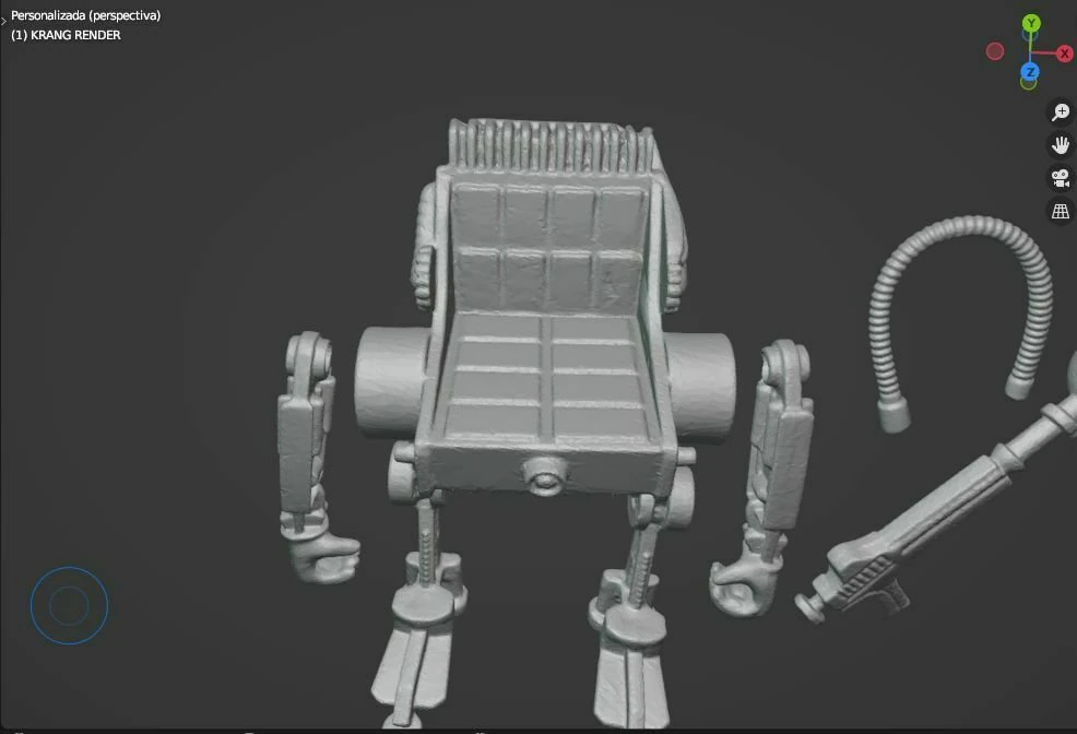 TMNT ANDROID KRANG SILLA 3D Print Model .c4d .max .obj .3ds .fbx .stl .blend