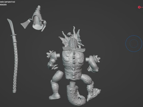 TMNT HOTHEAD VINTAGE Model Cetak 3D