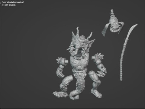 TMNT HOTHEAD VINTAGE Model Cetak 3D
