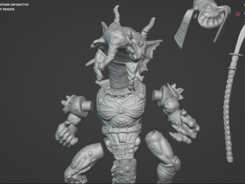 TMNT HOTHEAD VINTAGE Model Cetak 3D