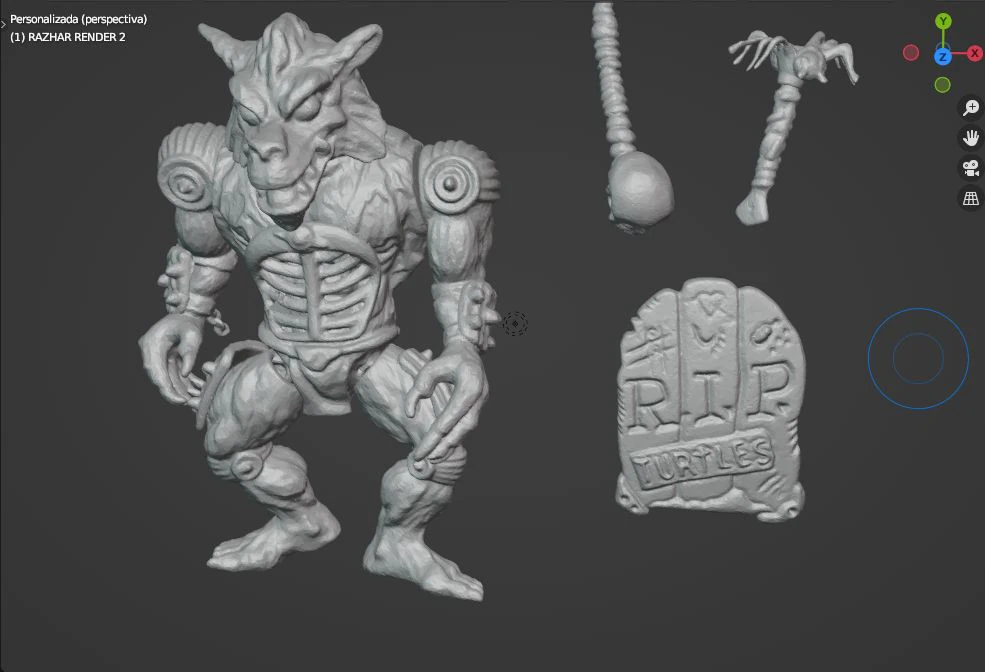 RAZHAR TMNT VINTAGE 3D Print Model .c4d .max .obj .3ds .fbx .stl .blend 