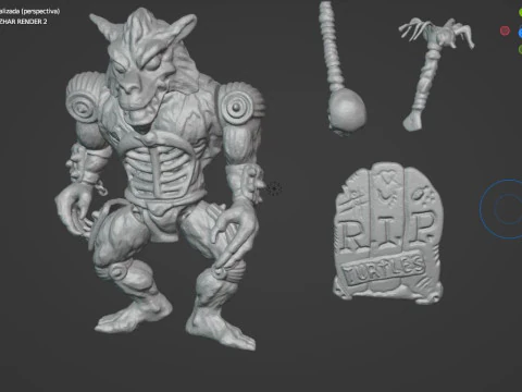 RAHZAR TMNT VINTAGE Modelo de Impressão 3D
